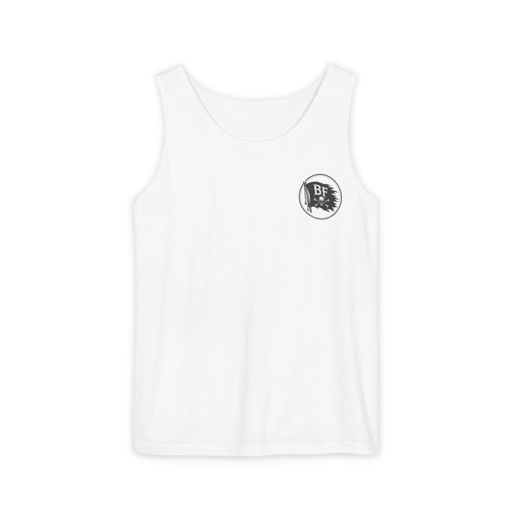 Black Flag Barbell Tank Top — Skull & Flag Weightlifting Gym Tank