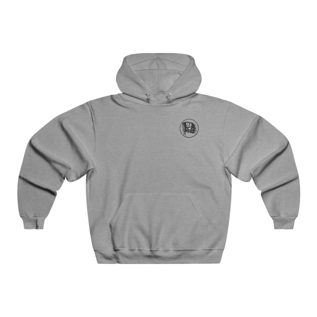 Black Flag Barbell Logo Hoodie — Vintage Gym Weightlifting Sweatshirt