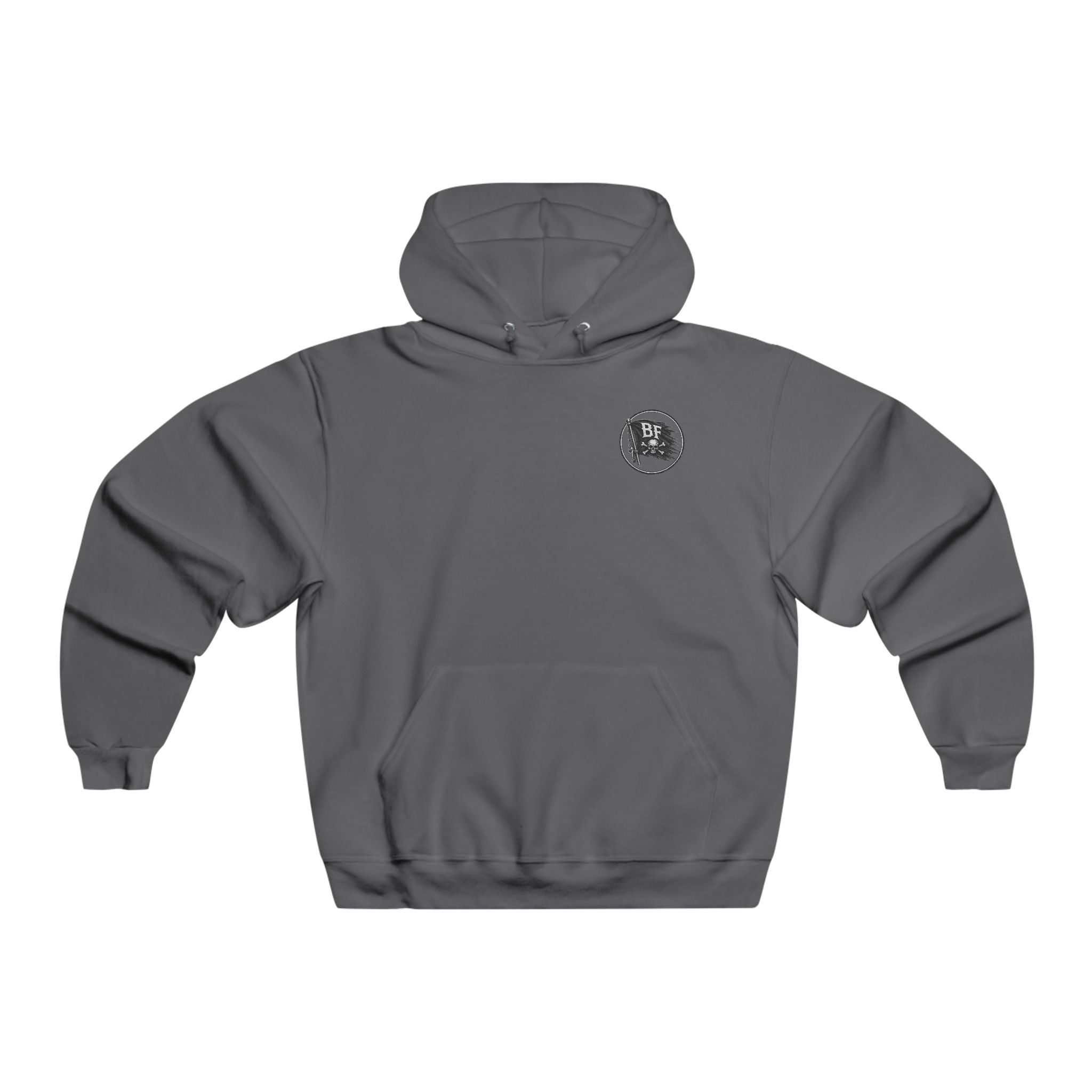 Black Flag Barbell Logo Hoodie — Vintage Gym Weightlifting Sweatshirt