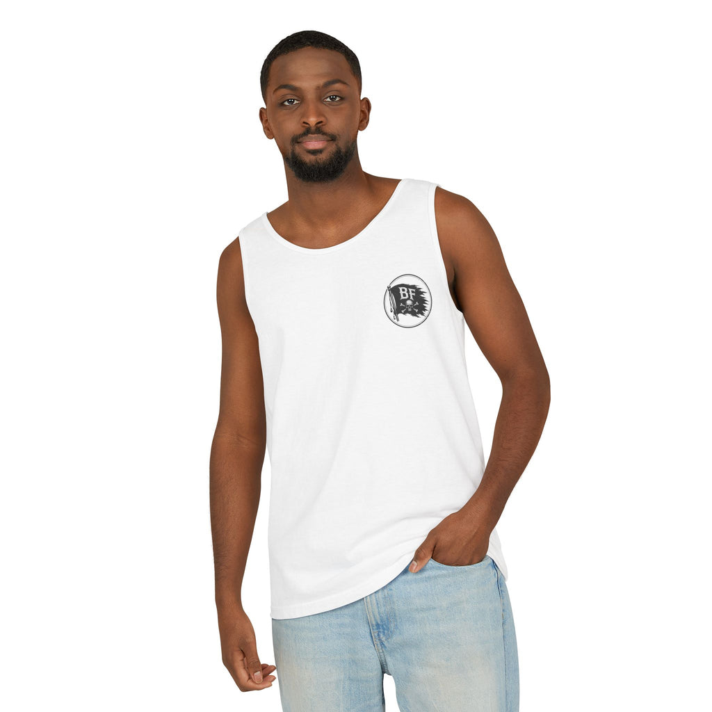 Black Flag Barbell Tank Top — Skull & Flag Weightlifting Gym Tank