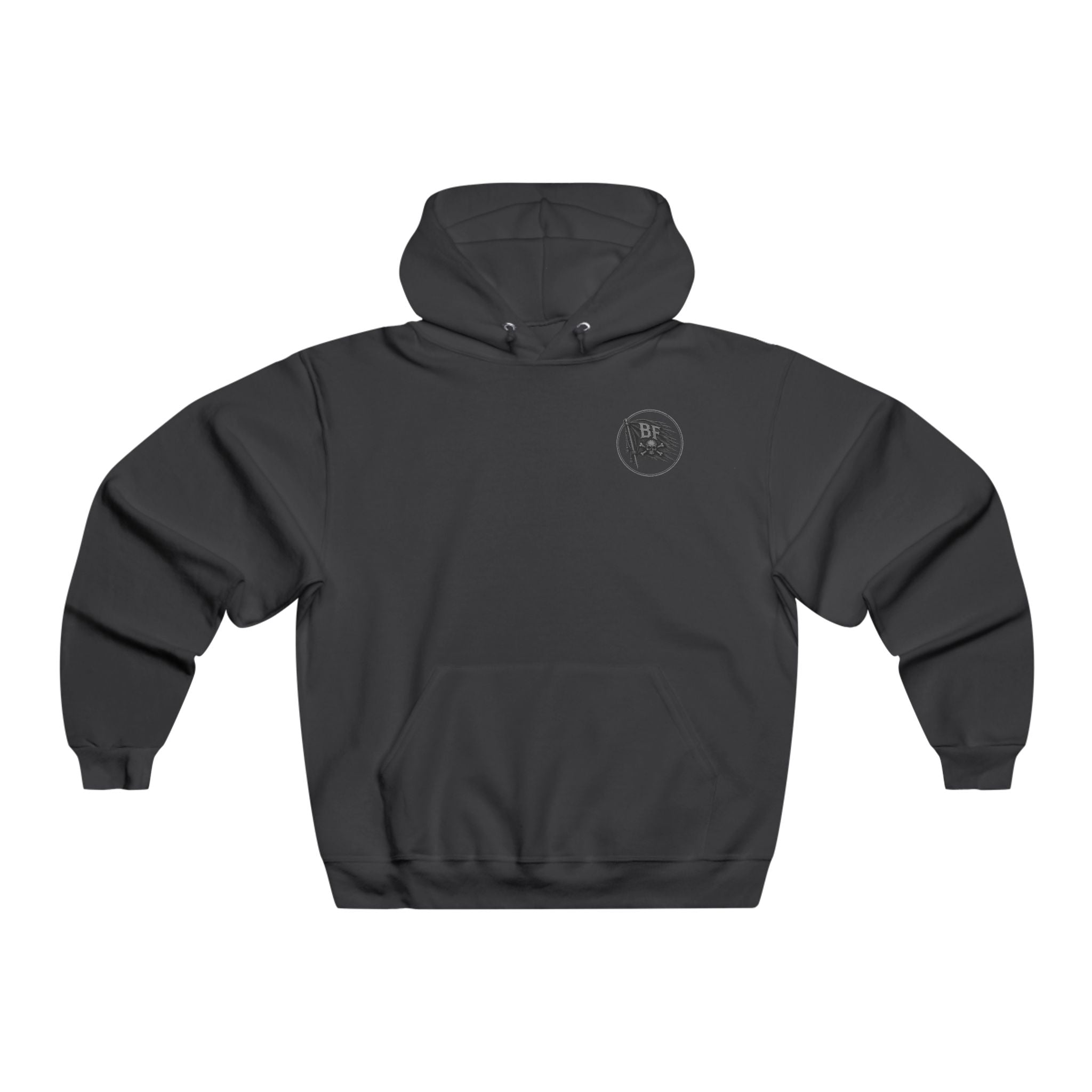 Black Flag Barbell Logo Hoodie — Vintage Gym Weightlifting Sweatshirt